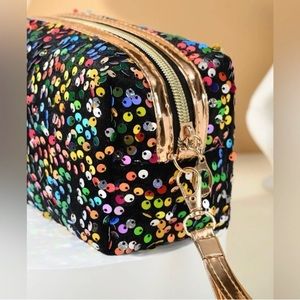 GORGEOUS Multicolor Sequined Makeup Bag